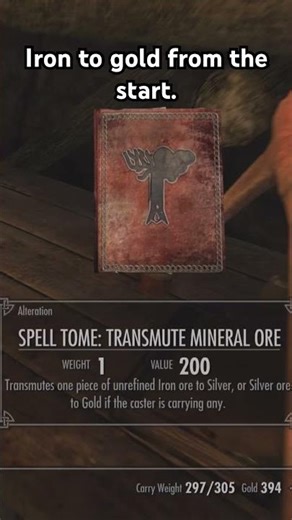 Skyrim The Midas Touch. Best alteration spell. #skyrim #elderscrolls #skyrimspecialedition