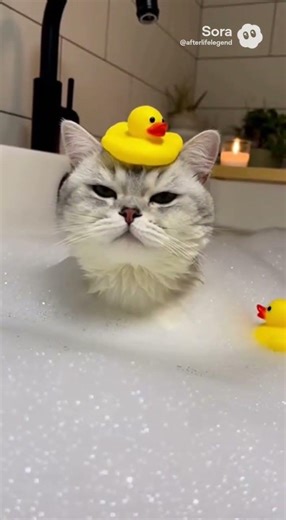 Kitten Hates Bubble Bath! 😾🫧