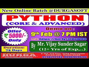 PYTHON Online Training @ DURGASOFT