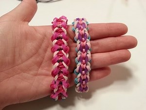 My New Reversible "Wonderland" Rainbow Loom Bracelet/How To Tutorial