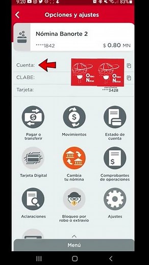 Como ver tu CLABE o NUMERO de CUENTA desde Banorte Movil. Clave interbancaria Banorte Movil. Shorts