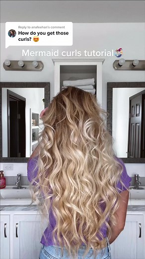 Mermaid Curls Tutorial with Conair Wild Primrose 1” Curling Iron