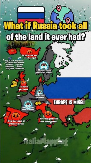What if Russia took all the land it ever had? | ItaliaMapping #fypシ゚viral #mapping #map #geography
