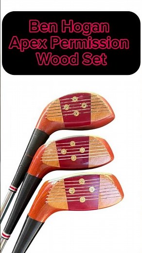 FOR SALE 65.77$ Ben Hogan Apex Persimmon Wood Set 3 4 5 | Right Handed | Steel Shafts