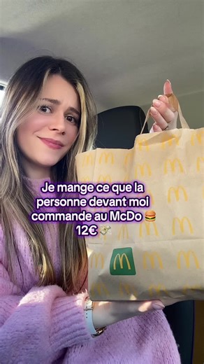 Je mange ce que la personne devant moi commande au McDo 🍔 Abonne-toi 💖 #mcdo #fastfood #commande #degustation #streetfood