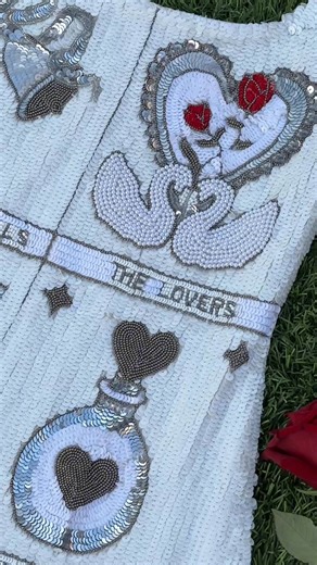 A true wearable work of art. Easy Tiger's The Lovers dress features 6 beaded and embroidered tiles that were inspired by LOVE! | Easy Tiger