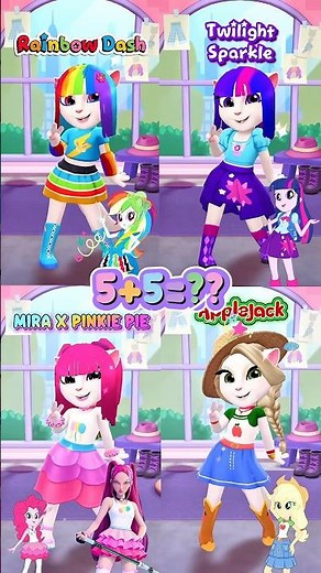 Rainbow Dash vs Twilight Sparkle vs Fluttershy vs AppleJack 👗🎀 #mylittleponycosplay