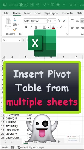Insert Pivot tables from multiples sheets #excel #pivottables #vikaljain | Excel By Vikal