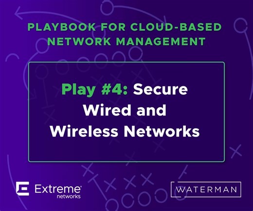 Tackle network security like a pro with our playbook for cloud-based network management. You’ll score big with ExtremeCloud IQ and Fabric on your team. As Waterman says, “Every dollar we invest in technology generates an ROI.” Learn more:https://bit.ly/4bHvCUg | Extreme Networks