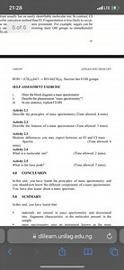 SELF-ASSESSMENT EXERCISEi. Draw the block diagram a mass spect... | Filo