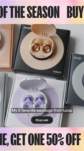 Sale away with us 💫 For a limited time only, score your favorite Loop goodies for a steal. You’ll love: ⭐️ Award-winning engineering ⭐️ Certified hearing protection ⭐️ Reusable & washable design 100-day free returns 💥 Shop now. | Loop
