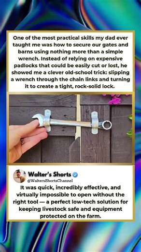 Dad’s Genius Wrench Gate Lock Trick