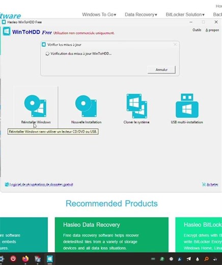 #Windows#WinToHDD free passe en version 6.9