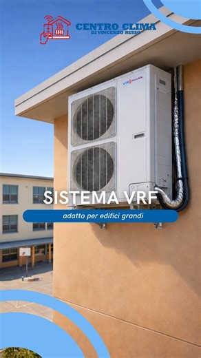 Come si riscalda (e raffresca) un edificio enorme? 🏢🔥❄️ Con un sistema VRF: un’unica macchina che gestisce tutto il palazzo. Split, canalizzati o a soffitto collegati in rame, controllo centralizzato (touch o app) e refrigerante modulato per ogni stanza. Serve più calore? Aumenta. Una zona è già calda? Diminuisce. Risultato: massima efficienza, consumi solo dove serve davvero. Il modo più intelligente per risparmiare energia. 👉 Richiedi una consulenza su WhatsApp. sistema VRF, climatizzazione