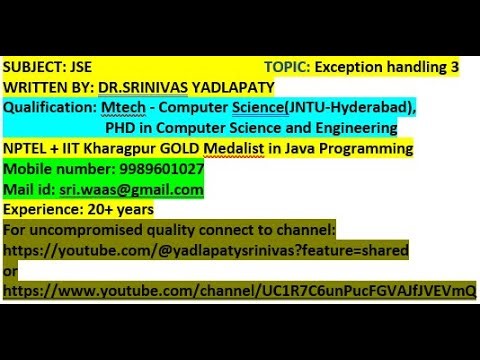 JSE: Exception handling-part 3(Singapore s/w employee)
