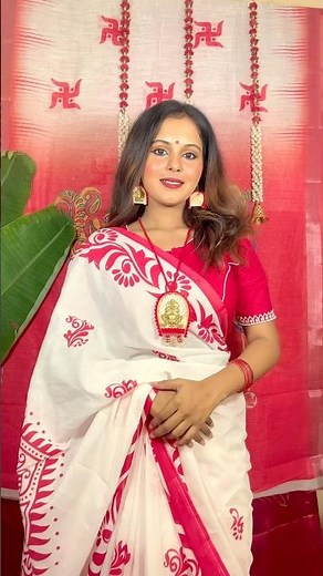 Bengali inspired saree from meesho✨