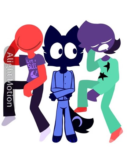 the trio having a sleepover!! || ib: ‎⁨@Kiko_657⁩ #alightmotion371 #fyppppppppシ #animation