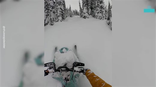 Crazy Snowmobile crash