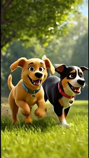 Two Cute Dogs Best Friendship Story 3D Animation #cutedogs #dogstory #shorts #emotional #3danimation