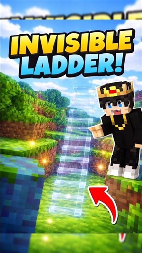 Invisible Ladder in Minecraft?! 🤯#gaming #shorts