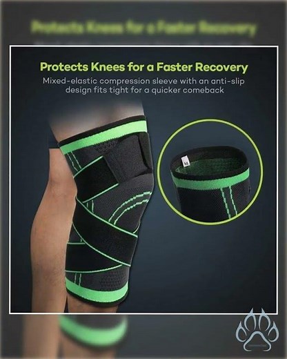 Compression Knee Support Sleeve with Adjustable Straps
