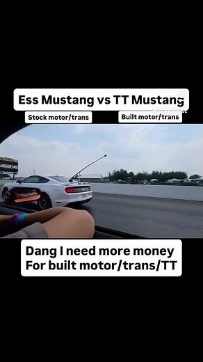 Stock ESS Mustang vs Twin Turbo Mustang 😳 Who Really Wins? #mustang #twinturbo #supercharged