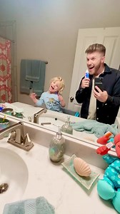 Our new toothbrushing routine 🤣 He heard me writing this song and wouldn’t stop singing it so i had to capture the cuteness!! I guess we’ll have to feature River on this one ❤️ #tryagain #family #music 🎤: Colgate | BRANDON RAY