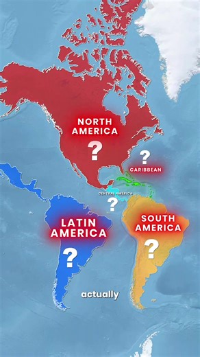 Americas Geography Explained (North, Central, South & Caribbean)🌎🤯 #america #northamerica #southamerica #latinamerica #geography