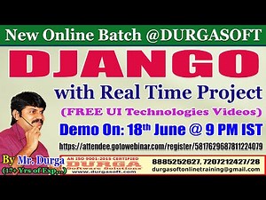 DJANGO with Real Time Project Online Training @DURGASOFT