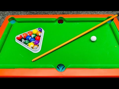 Satisfying With Unboxing Mini Pool Set Billiards Game Table | ASMR Review Toys