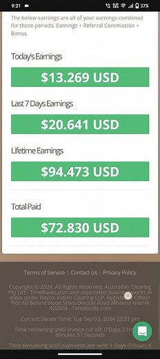 Earn 7$ in a day l login to Timebucks
