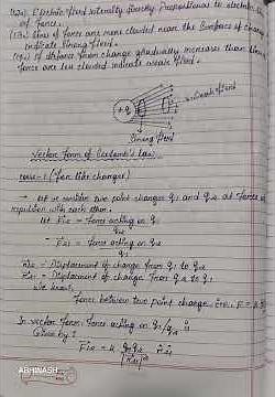 “Electric Charges and Fields | Complete Chapter Notes |Class 12 Physics”| #physics #science #shorts