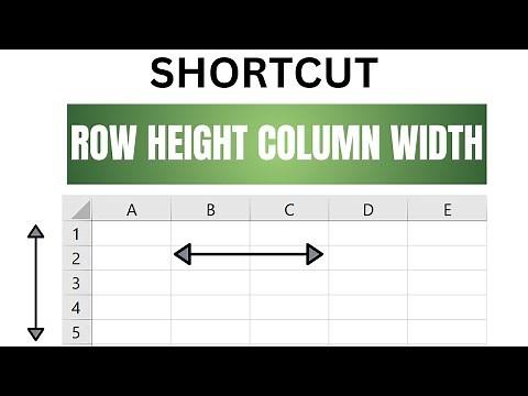How to change row height and column width in excel - Excel Shortcut