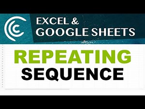 Repeating Number Sequence - Excel & Google Sheets