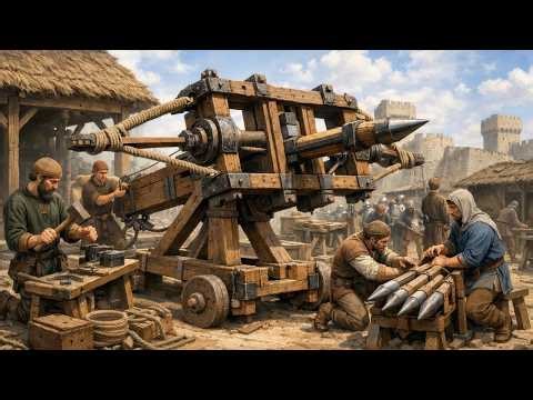 Inside the Medieval Ballista Workshop: The Giant Crossbow of Siege Warfare (Full Process)
