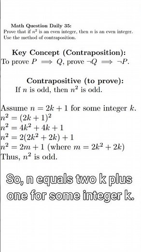 Proof by Contraposition! 🔄 | Math Question Daily #35