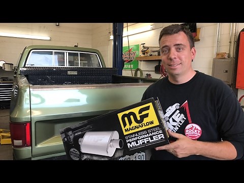 Big Green Chevy K10 New MagnaFlow Exhaust Install and Start-up!