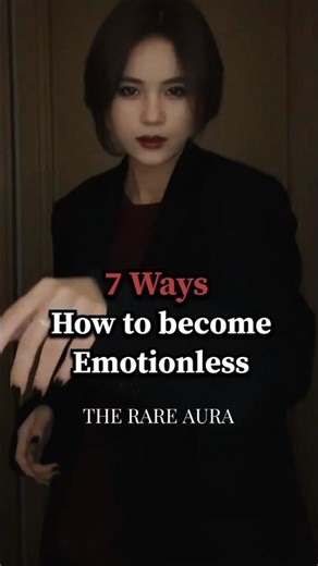 7 Ways to Become Emotionless 🌑 | The Rare Aura #Shorts #Mindset #Emotionless