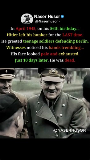 Hitler's Final Public Appearance... 10 Days Before His Death #shorts