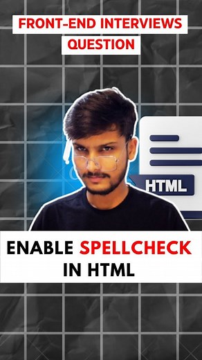 Akshat Tiwari | Frontend Interview question ( spell check ) . . .  Enable Spellcheck in HTML Textarea!  Improve user experience by adding built-in... | Instagram