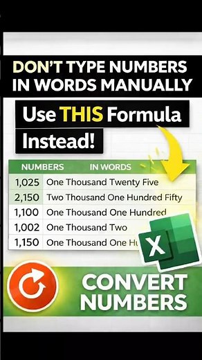 Convert Numbers to Words in Excel Instantly 🔢➡️📝 #excel #exceltricks #spreadsheet