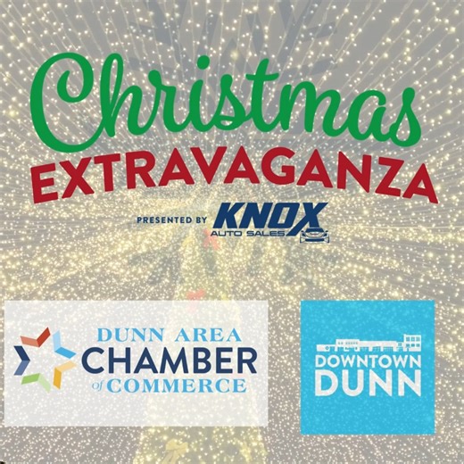 Get ready for a magical night in Downtown Dunn, NC ! 🎄✨ Join us on Saturday, December 6th at 5:00pm for our Christmas Extravaganza — a night full of holiday cheer and community fun! Enjoy festive performances, the Christmas parade, tree lighting, carriage rides, and plenty of holiday magic all around. Want to be part of the parade? Use the link below to register and join the celebration! 🎅🎶 https://dunnchamber.com/about-us/forms-registration/ Like, Comment, Share, Tag #dunnchamber #dunnnc #ch