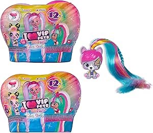 VIP Pets Mini Fans Color Boost S2 2-Pack - Includes 6+ Surprise Accessories| Kids Age 3+