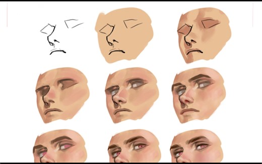 sakimichan绘画过程 第三期 鼻子