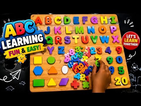 ABC Alphabet & Numbers Puzzle 🧩 | Learn ABC, 123, Shapes & Colors for Kids #kidslearning