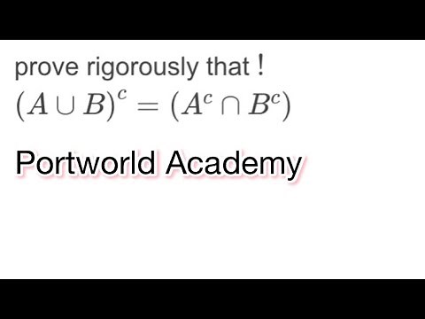 How to prove that (AUB)’=A’nB’ and also( AnB)’=A’UB’ @set theory @binary operation