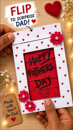 DIY Father's Day Photo Frame ❤️ | Flip & Surprise #Shorts #Craft