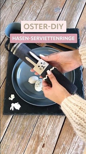 DIY Osterhasen‑Serviettenringe 🐰🥚 – Einfache Tischdeko für dein Osterfest!