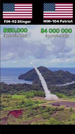 Stinger vs Patriot — Cost Per Shot Comparison #militarytech #military #militaryeverything