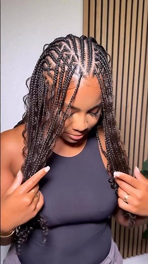 Bohemian flip over Fulani braids. #flipoverfulanibraids #bohoflipoverfulanibraids
